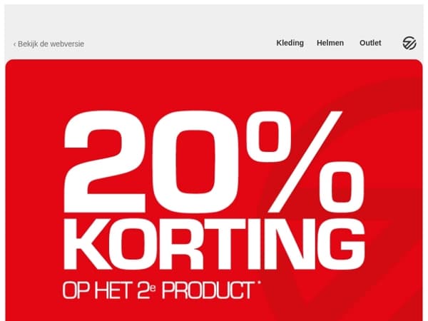 Binnenkort: 20% korting op je tweede product!