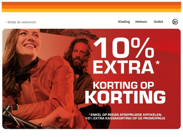 10% extra korting bovenop de bestaande!