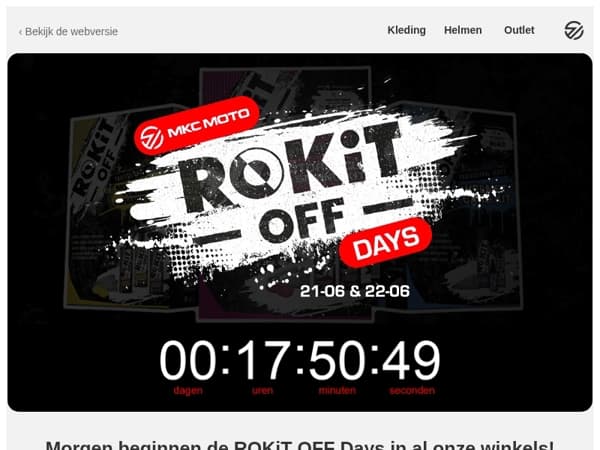 Kom dit weekend langs tijdens de ROKiT OFF Days!