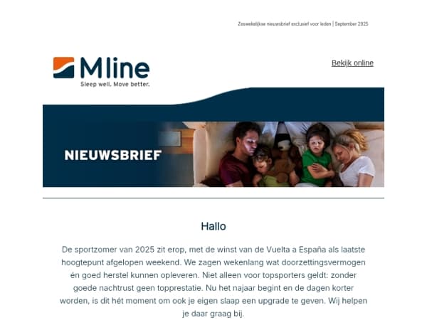 MEMBERCLUB | Slaap als een kampioen