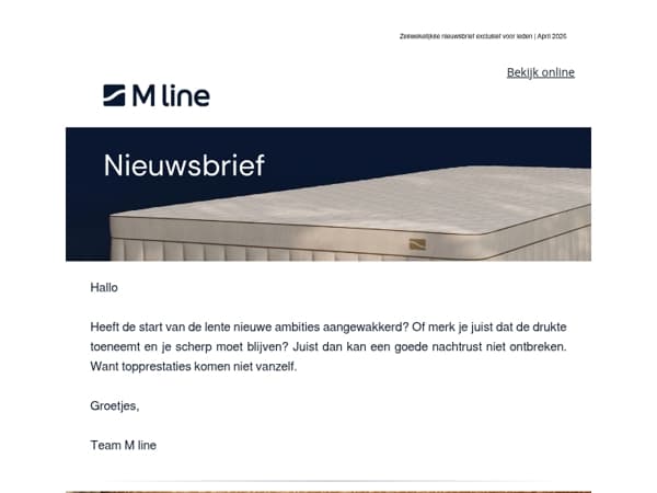 MEMBERCLUB | Lente, topprestaties en een goede nachtrust