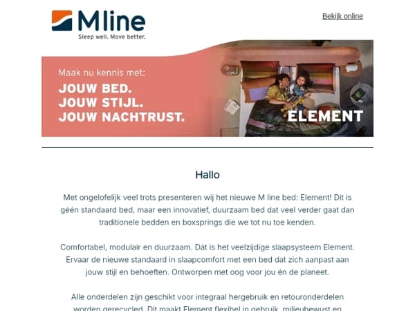 MEMBERCLUB | Ervaar slaapcomfort op een hoger niveau. Ontdek Element!