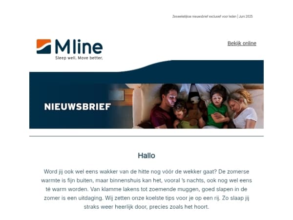 MEMBERCLUB | Lekker slapen in de zomer? Zo doe je dat.