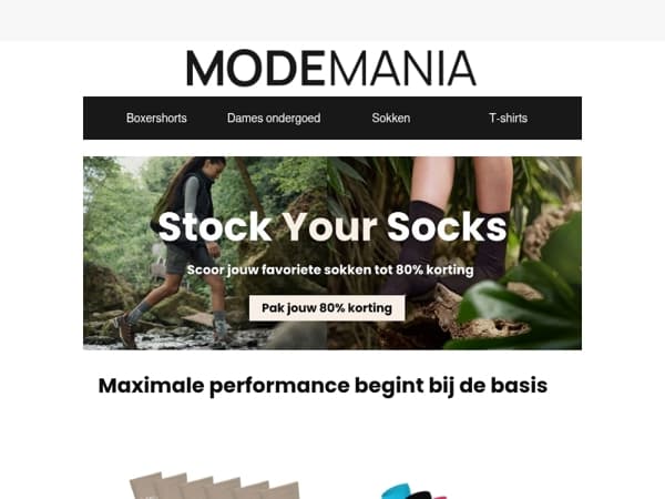 Tot 80% korting op sport sokken – klaar voor elke training⛹️‍♂️