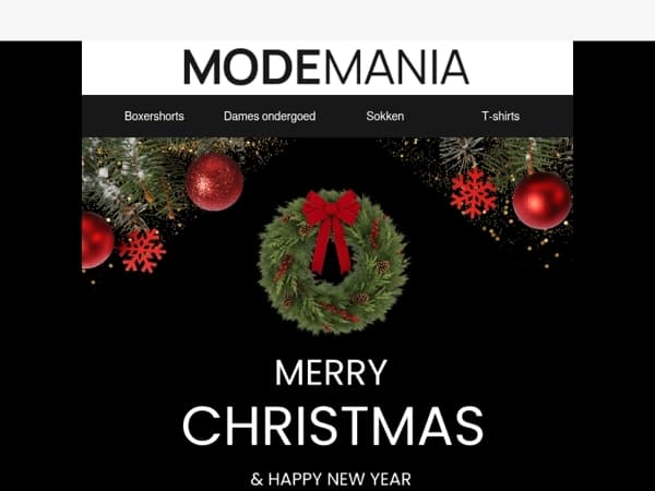 Modemania wenst je een fijne kerst🎄🧑‍🎄