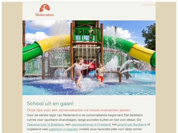 School uit en gaan! • Welkom bij Molecaten