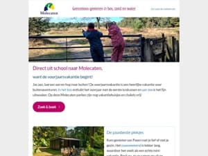 Direct uit school naar Molecaten • Welkom in de voorjaarsvakantie