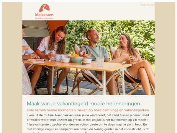 Vakantie in eigen land? • Welkom bij Molecaten