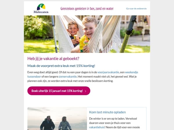 Nog maar 3 dagen 15% korting!