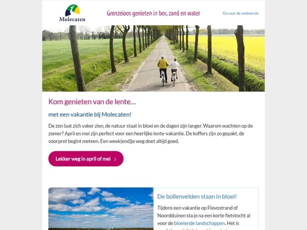 Pak je tas, de lente wacht niet! • Welkom bij Molecaten