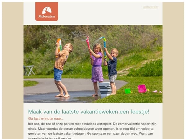 Last minute vakantie • Welkom bij Molecaten