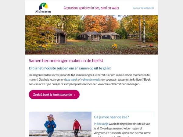 Nooit te laat voor een last minute • Welkom bij Molecaten