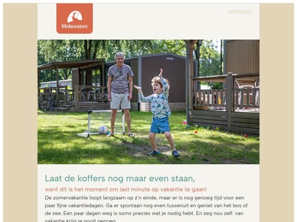 Van vakantie krijg je nooit genoeg! • Welkom bij Molecaten