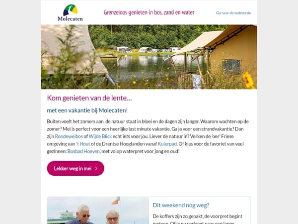 Van vakantie krijg je nooit genoeg! • Welkom bij Molecaten