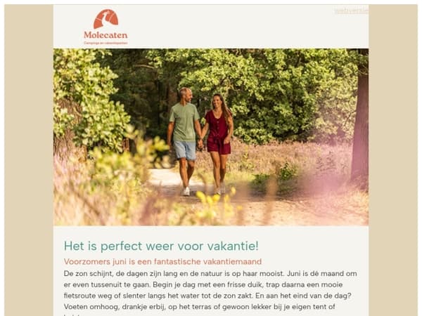 Het vakantiegevoel begint hier! • Welkom bij Molecaten
