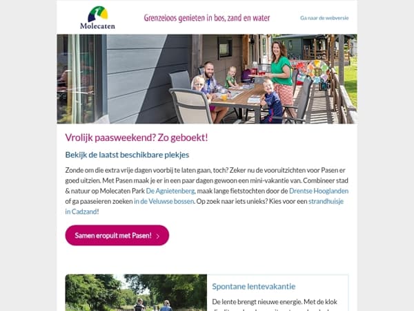 Het vakantieseizoen gaat beginnen! • Welkom bij Molecaten