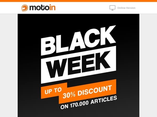 🏍️ Black Week giveaway & deals up to 30% off