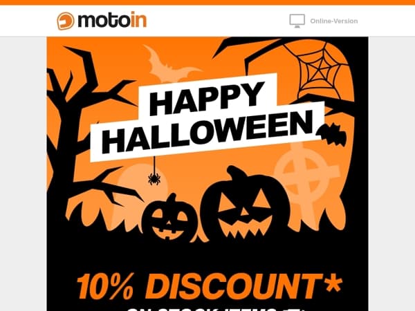 🎃  Get your 10% Halloween discount now!