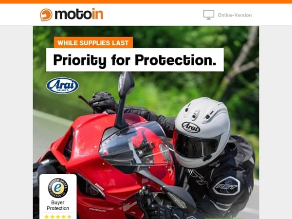 🛡️Stay safe on the road with Arai helmets. 