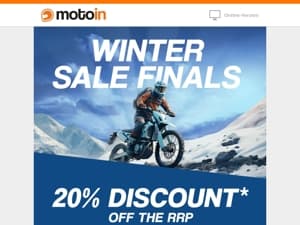 🏍️ Extended! 20% off RRP!