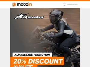 🏍️ 20% discount on Alpinestars!
