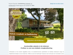Nog tot 26/01: Dubbele vroegboekkorting tot -30%☀