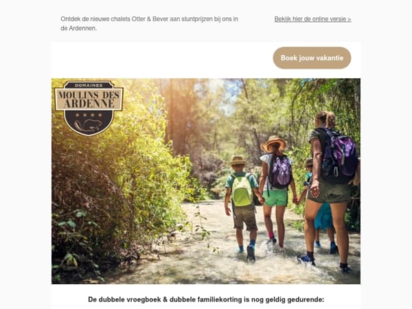 Profiteer nog tot en met zondag 15/02 van dubbele vroegboekkorting