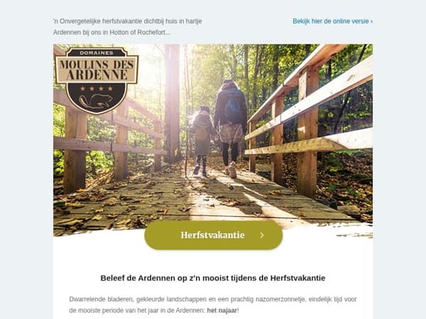 Laatste kans: Herfst in de Ardennen tot -30% korting bij ons in Hotton & Rochefort🍁.