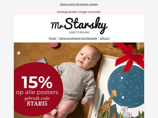 ✨Feestdagenkorting: 15% op gepersonaliseerde cadeaus