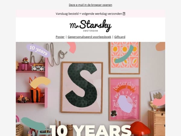 10 jaar MrStarsky ✨ Dankjewel dat je onderdeel bent van ons verhaal
