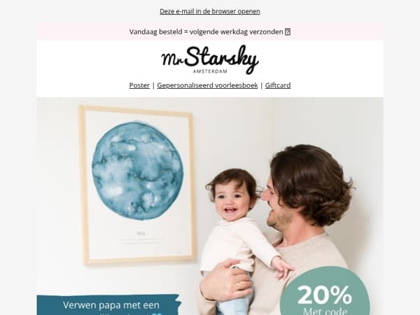 Vergeet zijn Vaderdagcadeau niet!