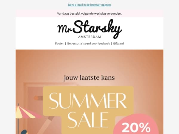 SUMMER SALE duurt nog maar een paar uur! ⏳