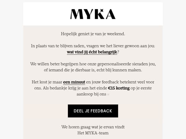 €15 voor jouw mening