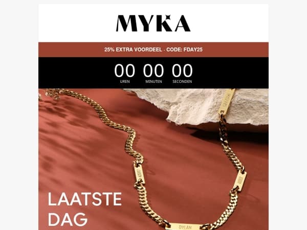 Laatste dag: Gegarandeerde levering + 25% extra korting