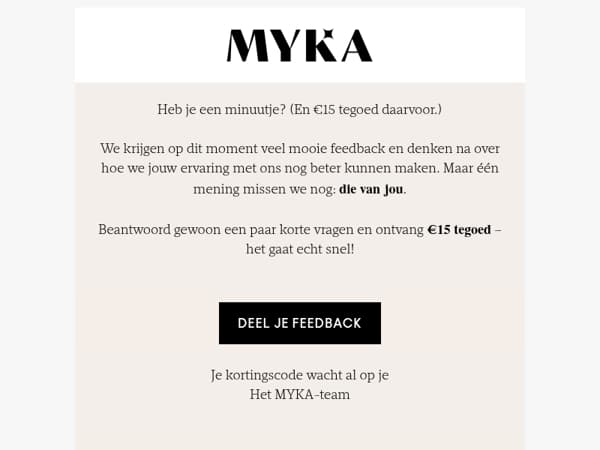 💬 Jouw feedback ontbreekt nog