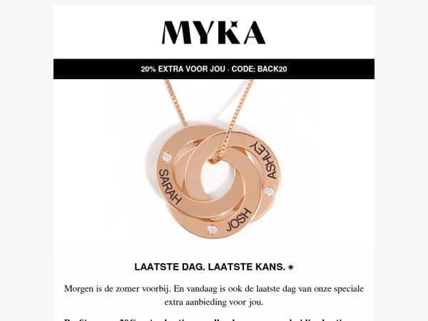 Laatste kans: 20% extra, alleen vandaag ✨