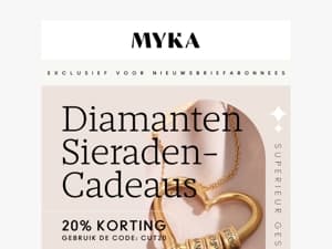20% korting op MYKA sieraden met diamanten