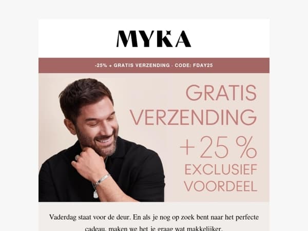 👋 Nog maar even: GRATIS verzending voor Vaderdag