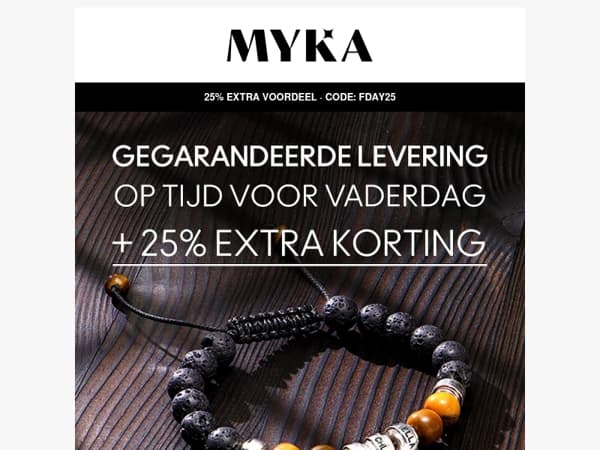 Laatste dagen: op tijd geleverd voor Vaderdag + 25% korting