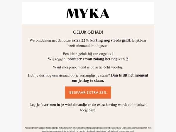 Geluk gehad: 22% korting is er nog ✨