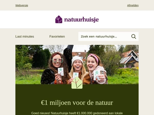 €1 miljoen voor de natuur 💚