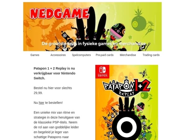 Nu verkrijgbaar: Patapon 1 + 2 Replay / Tony Hawk's Pro Skater 3+4