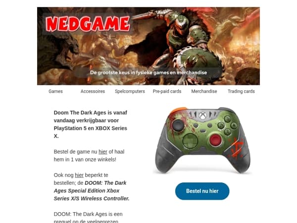 Doom The Dark Ages is nu verkrijgbaar / Pre-order F1 25 en ontvang Pre-Order DLC