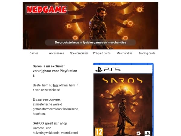 Saros is nu exclusief verkrijgbaar voor PS5 / De grootste collectie Pokémon TCG!