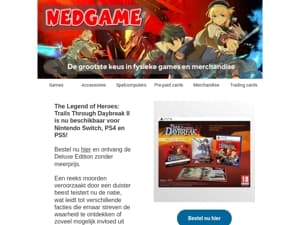 The Legend of Heroes: Trails Through Daybreak II is nu beschikbaar / Grote Limited Run Games Restock!