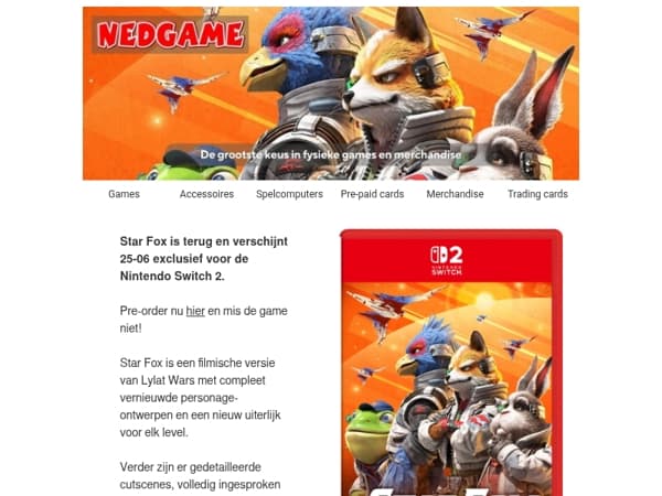 Star Fox​ is terug voor de Switch 2 / Het grootste assortiment game merchandise van Nederland!