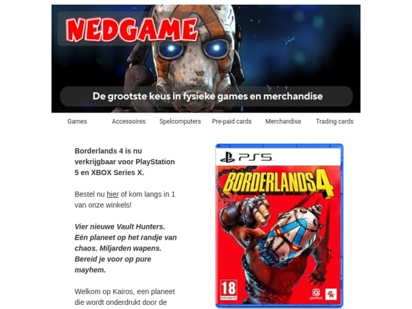 NU VERKRIJGBAAR: Borderlands 4 / Ninja Gaiden Ragebound
