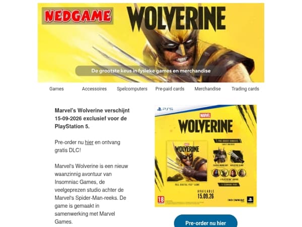 Pre-order nu Marvel's Wolverine / Final Fantasy VII Rebirth voor Switch 2 is nu verkrijgbaar!
