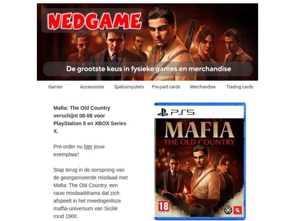 DEZE WEEK: Mafia: The Old Country​ / Ready or Not Day One Edition​