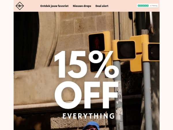 SHOPWIDE: 15% OFF 🔥